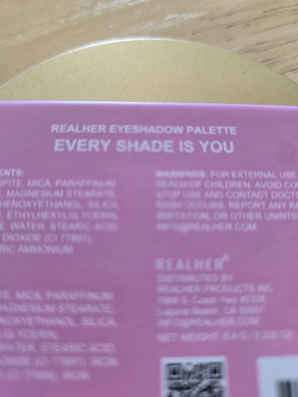RealHer eyeshadow palette